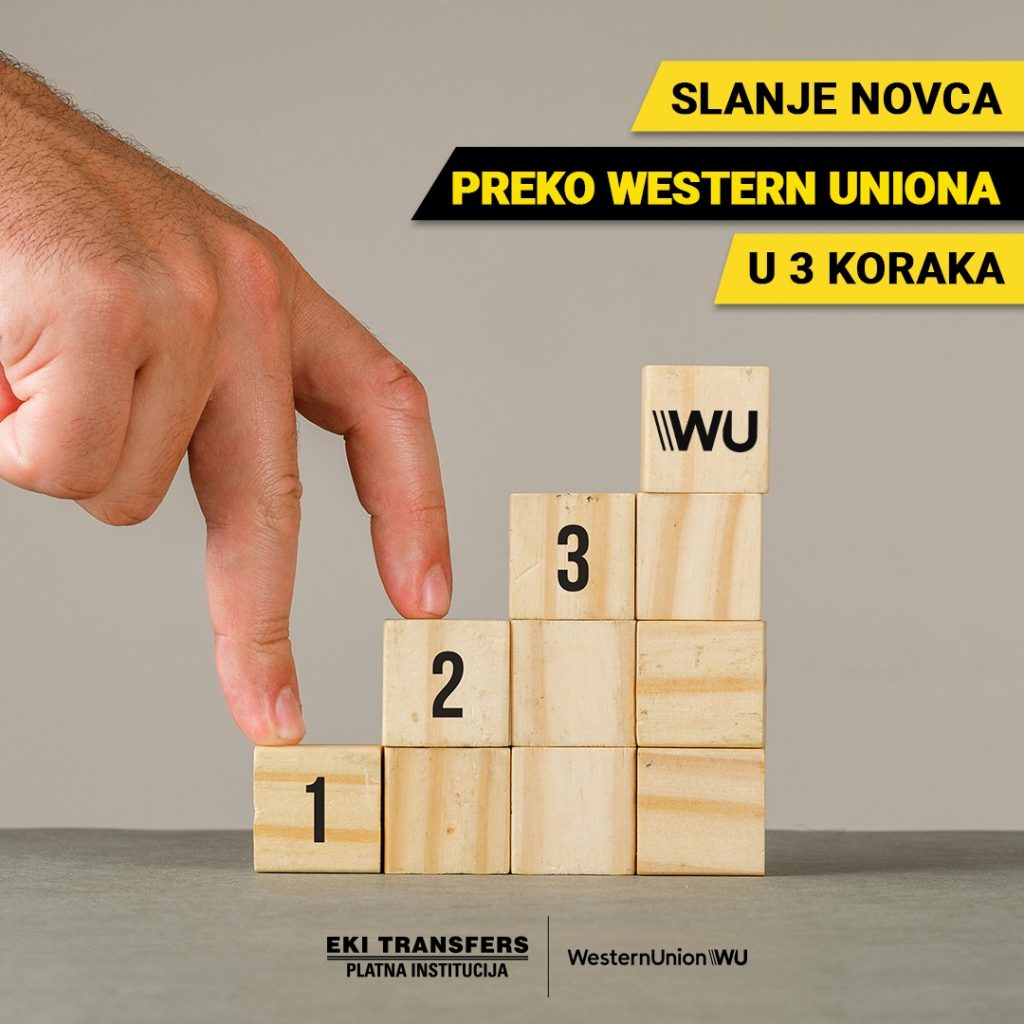 Slanje novca putem Western Uniona u 3 laka koraka